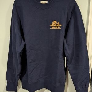 Aime Leon Dore Navy Crewneck with Gold Detail